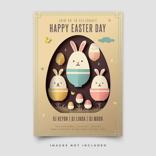 Happy easter day poster