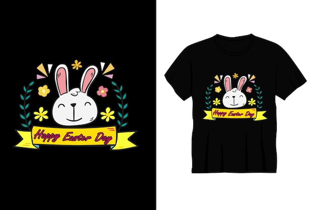 Vector happy easter day typography t shirt design