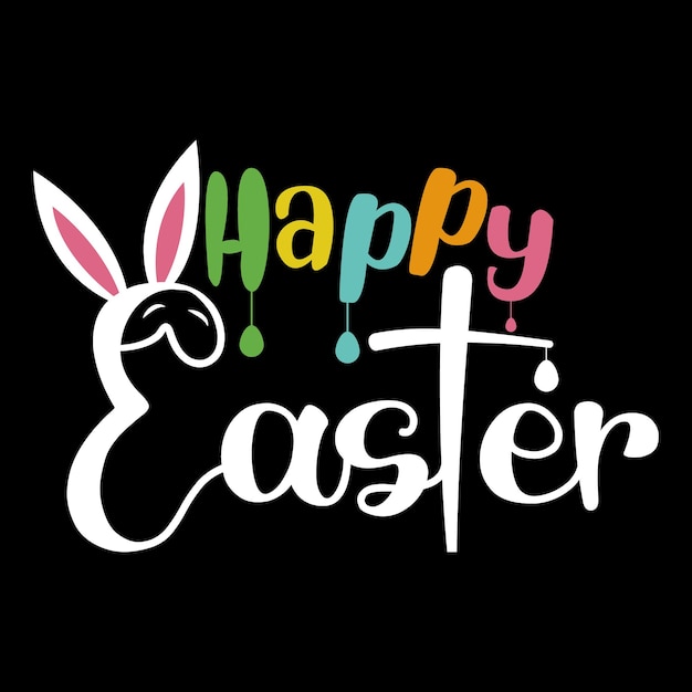 Happy Easter Day Typography Vector Design Illustration