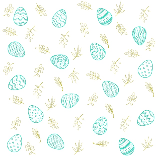 Happy Easter eggs pattern