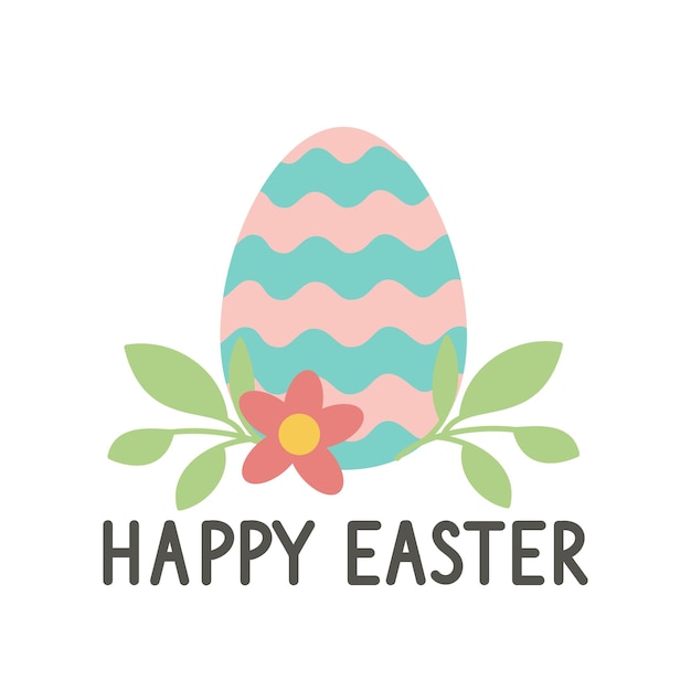 Happy easter greeting card vector design template for easter holiday vector illustration