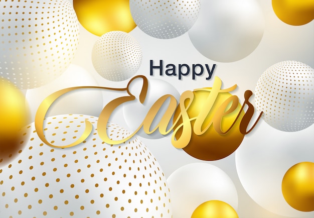 Happy Easter lettering background