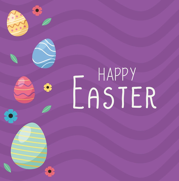 Happy easter lettering card