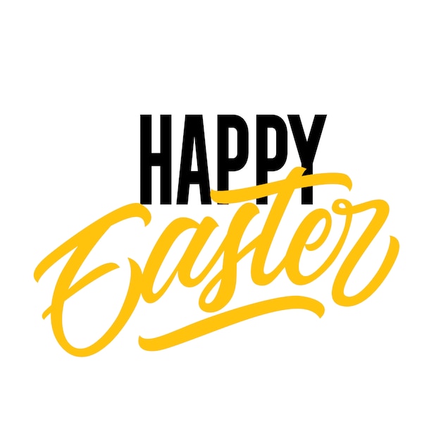 Happy Easter lettering. Easter design element. 