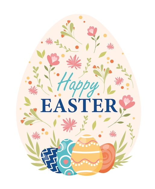 Happy easter postcard