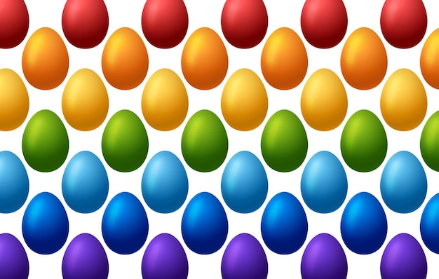 Happy Easter rainbow egg pattern