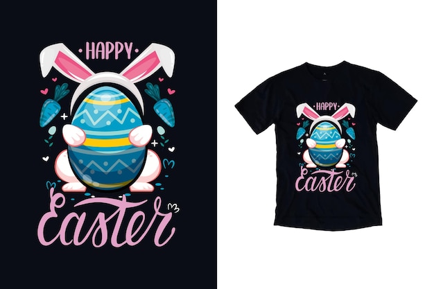 Happy Easter T Shirt Design Premium Vector