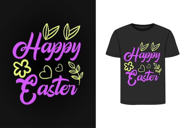 Happy easter t shirt design premium vector