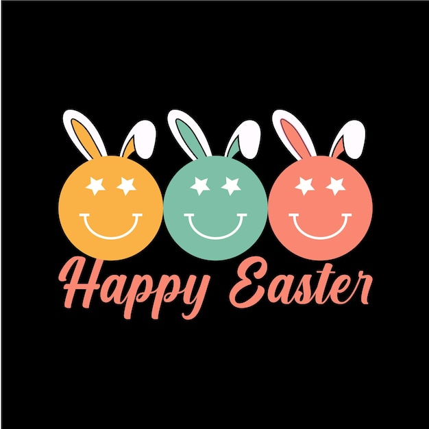 Vector happy easter t-shirt design