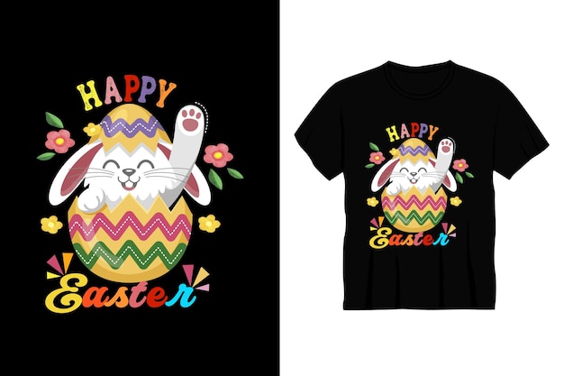 Vector happy easter typography t shirt design