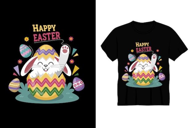 Vector happy easter typography t shirt design