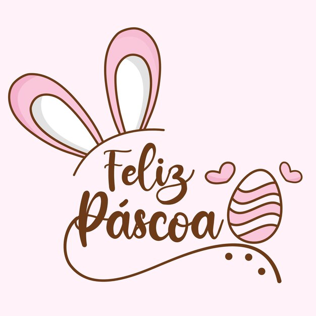 Happy easter Vector Card Brazil