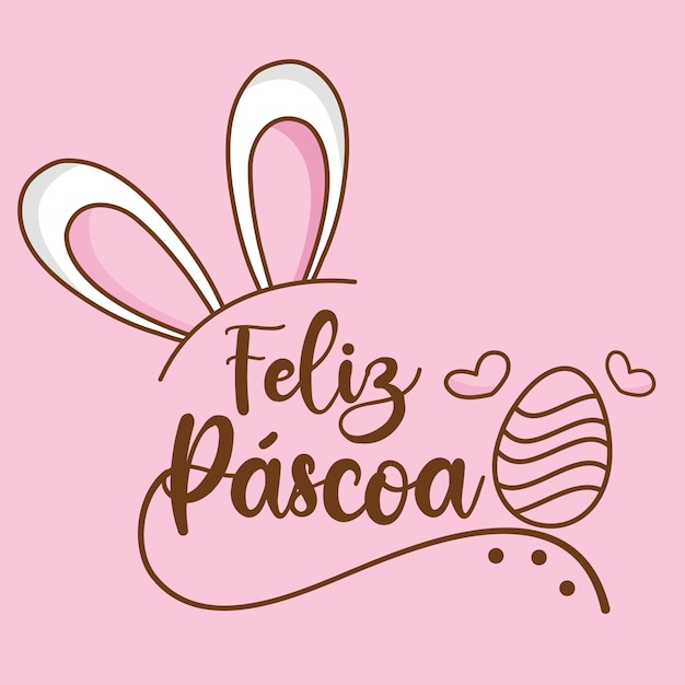 Happy easter Vector Card Brazil