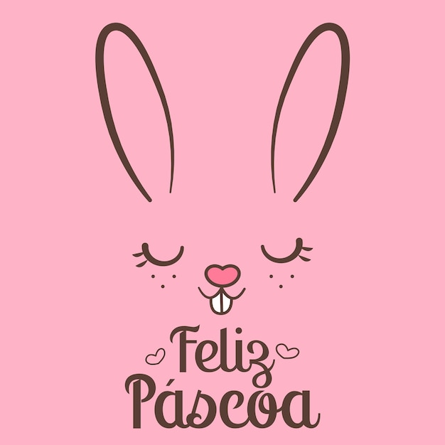 Happy easter Vector Card Brazil