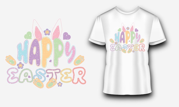 Happy Easter vector design hand drawn modern calligraphy design vector illustration. Beautiful Lette