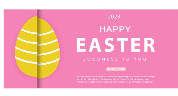 Happy Easter with Easter eggs Vector illustration