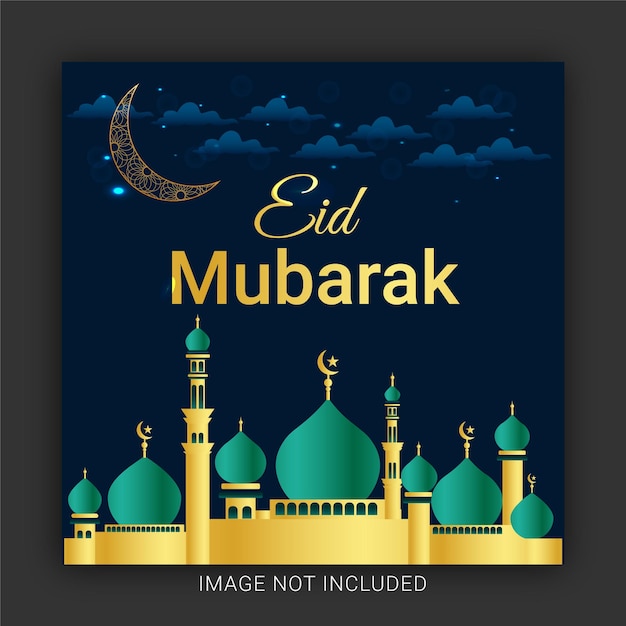 Happy Eid Mubarak Banner design templates for social media