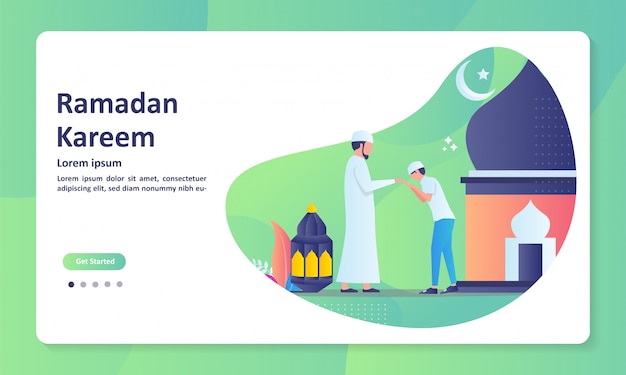 Happy eid Mubarak template banner