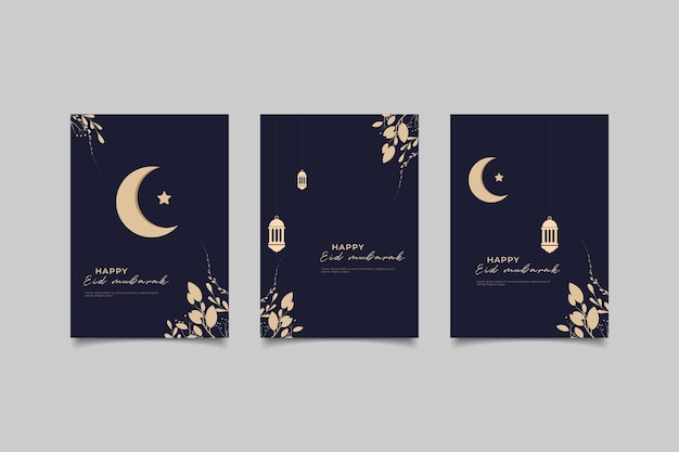 happy eiid mubarak greeting card collection