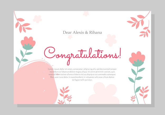 Vector happy engagement cards