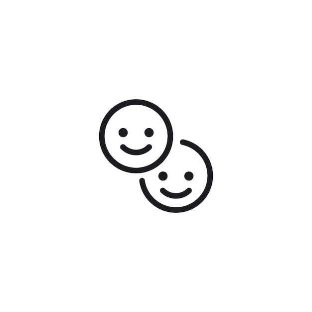 Happy face emojis icon Emoticon symbol modern simple vector icon for website design mobile app