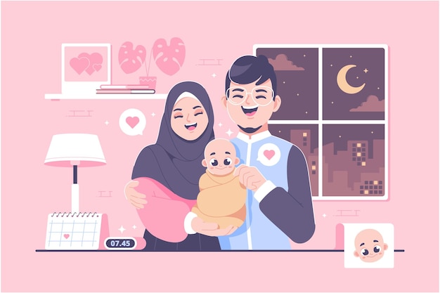 happy family concept illustration design