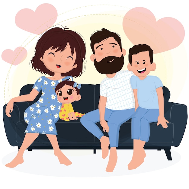 Happy Family concept illustration