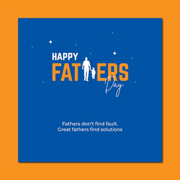 Vector happy father day social media post template