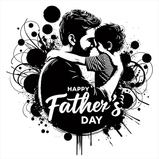 Happy father day vector illustration design Father holding a child in his arms