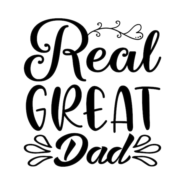 Happy Father lettering for the gift card vintage typography