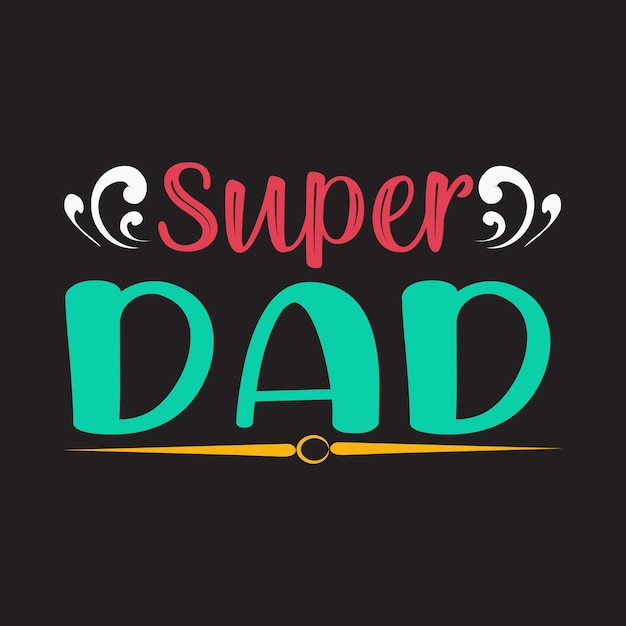 Happy Father lettering for the gift card vintage typography