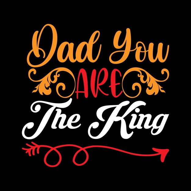 Happy Father lettering for gift card vintage typography