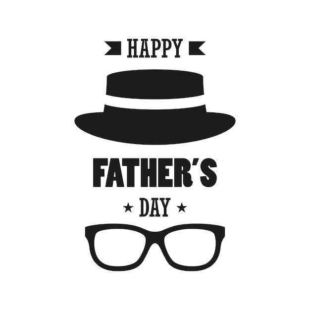 Happy Father's Day design on white background