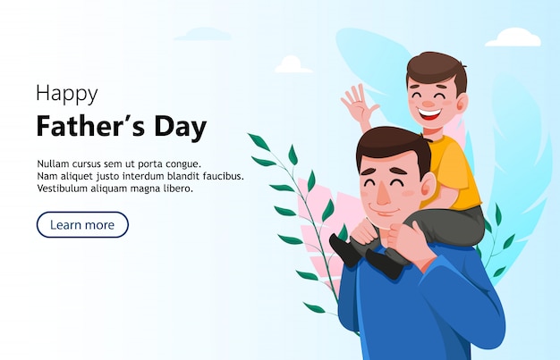 Happy Father's day greeting banner