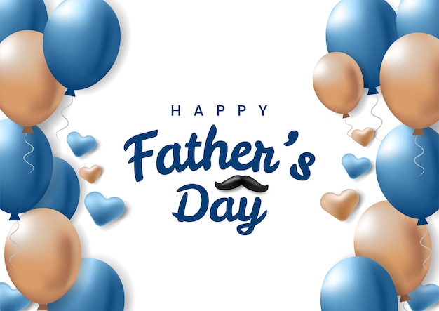 Happy Father's Day greeting card vector illustration