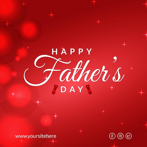 Happy Father's day social media template