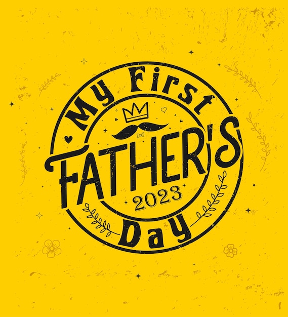 Vector happy fathers day 2023 tshirt dad typography tshirt design