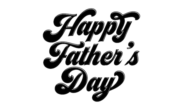 Happy Fathers Day Calligraphy design vector Vector illustration