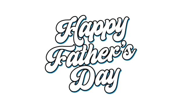 Happy Fathers Day Calligraphy design vector Vector illustration