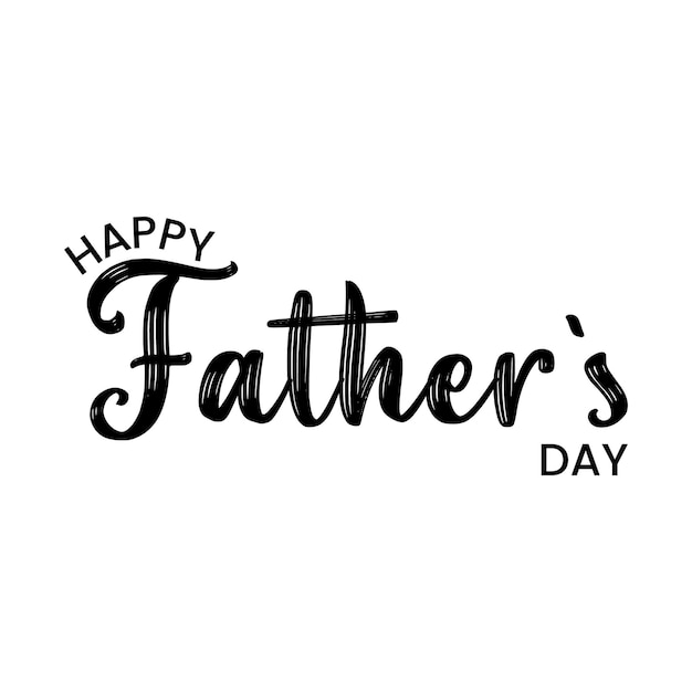 Happy Fathers Day Calligraphy greeting card Vector illustration