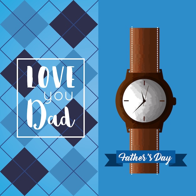 Vector happy fathers day card