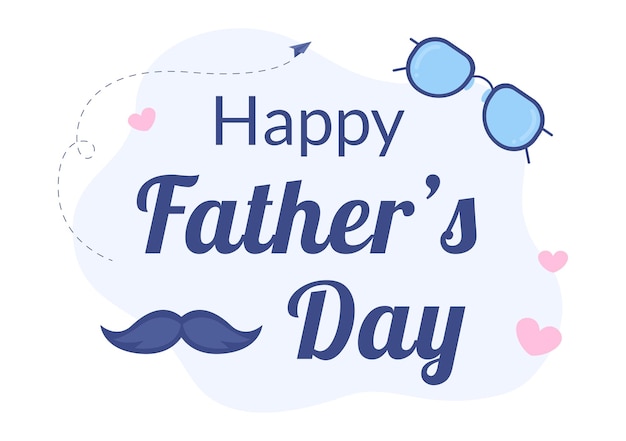 Happy Fathers Day Cartoon Illustration