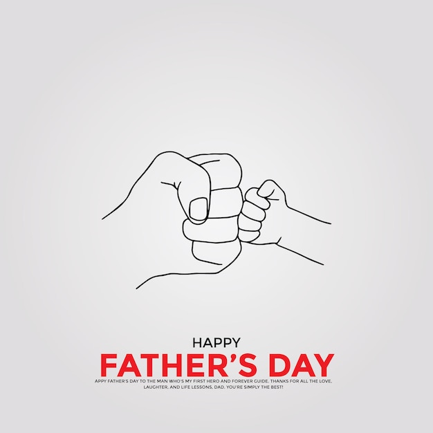 Happy Fathers Day creative ads Happy Fathers Day vector 3D illustration