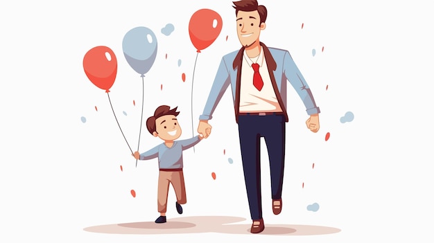 Vector happy fathers day design cartoon vector illustration