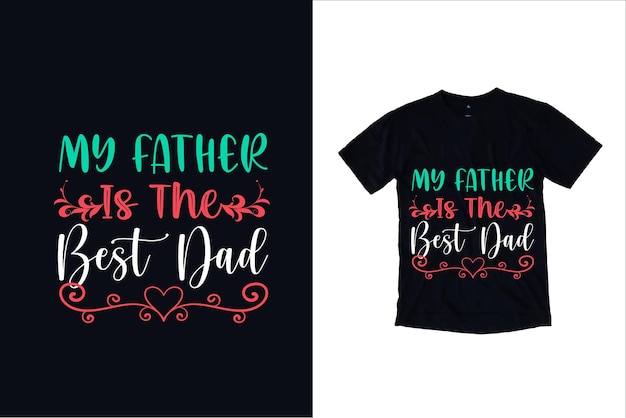 Happy fathers day handdrawn lettering vintage typography