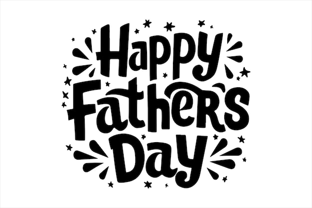 Happy Fathers day icon of silhouette vector style with white background