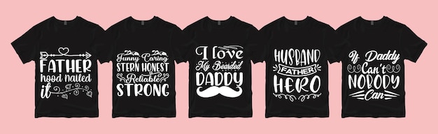 Happy fathers day lettering for gift card vintage typography