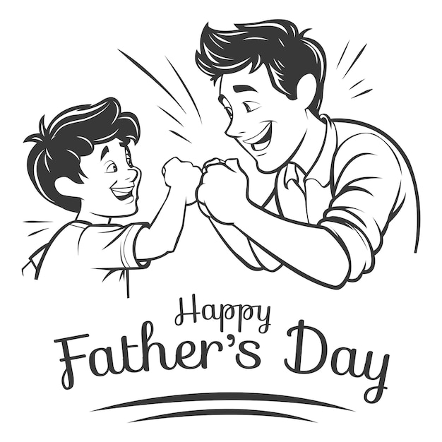 Happy Fathers Day Silhouette Art