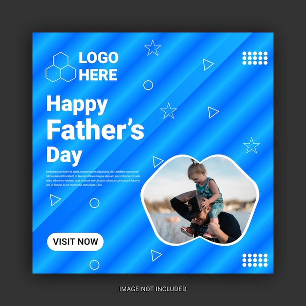 Happy fathers day social media banner