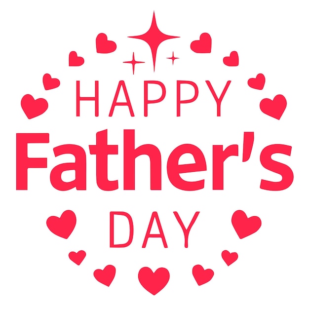 Happy Fathers Day text vector